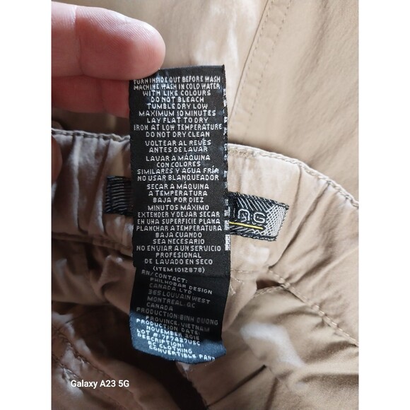 BC Clothing Mens Cargo Pants Large L30 Hiking Zip-Off Convertible Tan Black Belt - Picture 6 of 6